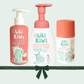 Pack Baño Completo Lilikiwi: espuma limpiadora, champú y crema