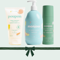 Pack Recién Nacido Monjour: gel de lavado, crema hidratante y aceite para bebés