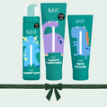 Naïf dinosaur pack: shampoo and conditioner, shower foam and kids' styling wax