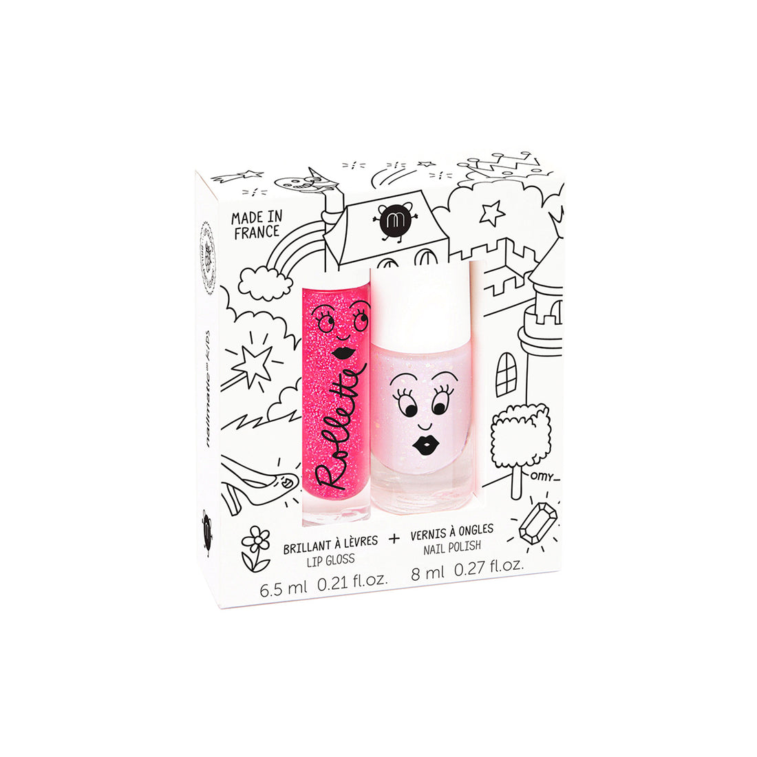 NAILMATIC Set de esmalte de uñas y lip gloss Fairytales