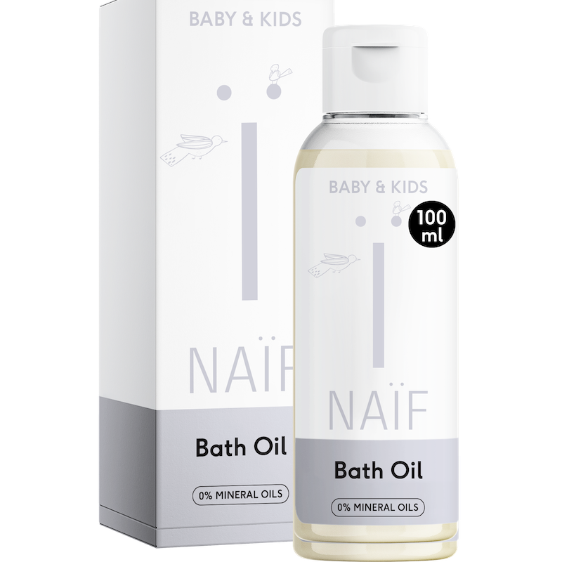 NAÏF Aceite lechoso de baño para bebés y niños - 100ml