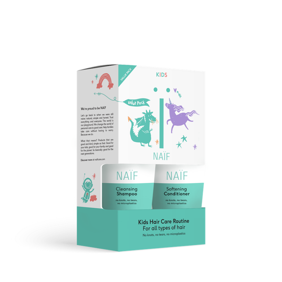 NAÏF Kit cuidado del cabello: Champú y Acondicionador niños - 100ml