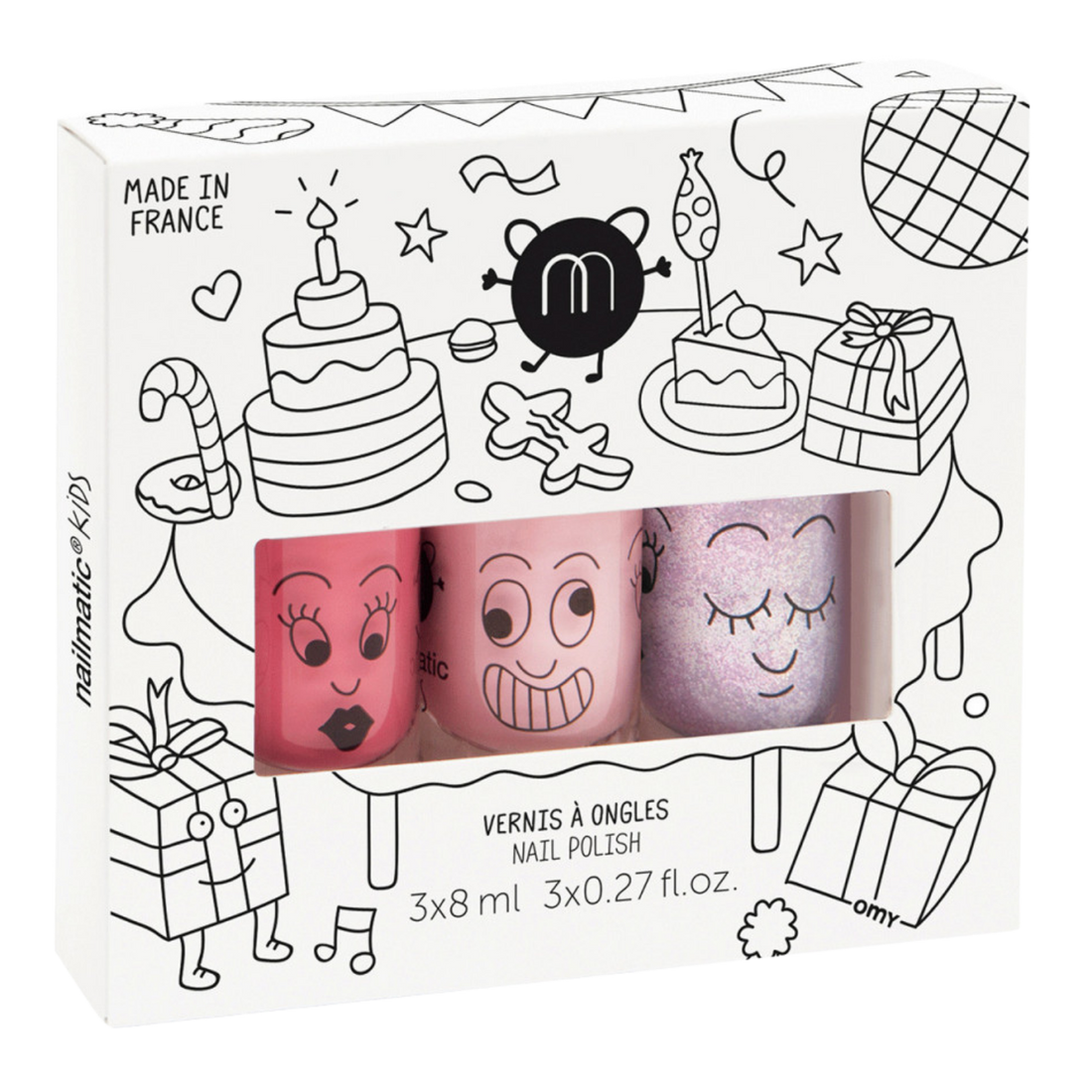 Set of 3 nail polishes Party