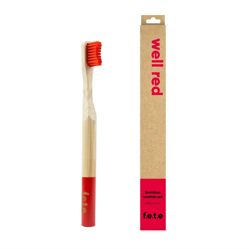 Bamboo toothbrush - Red