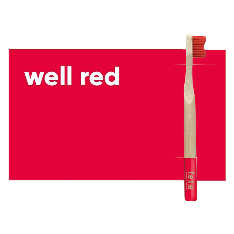 Bamboo toothbrush - Red