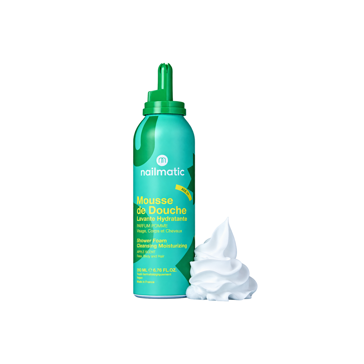 Espuma de ducha Nailmatic Manzana - abierto