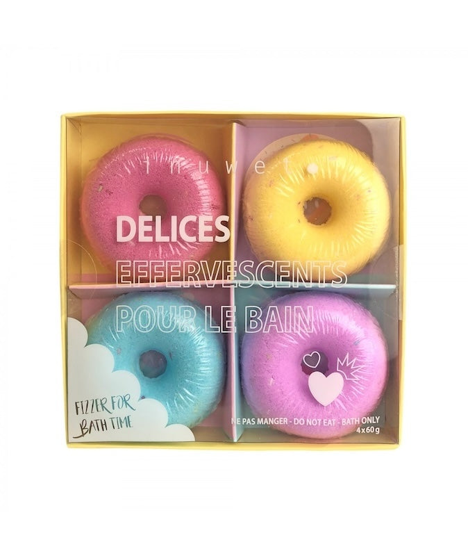 INUWET Set de 4 donuts efervescentes