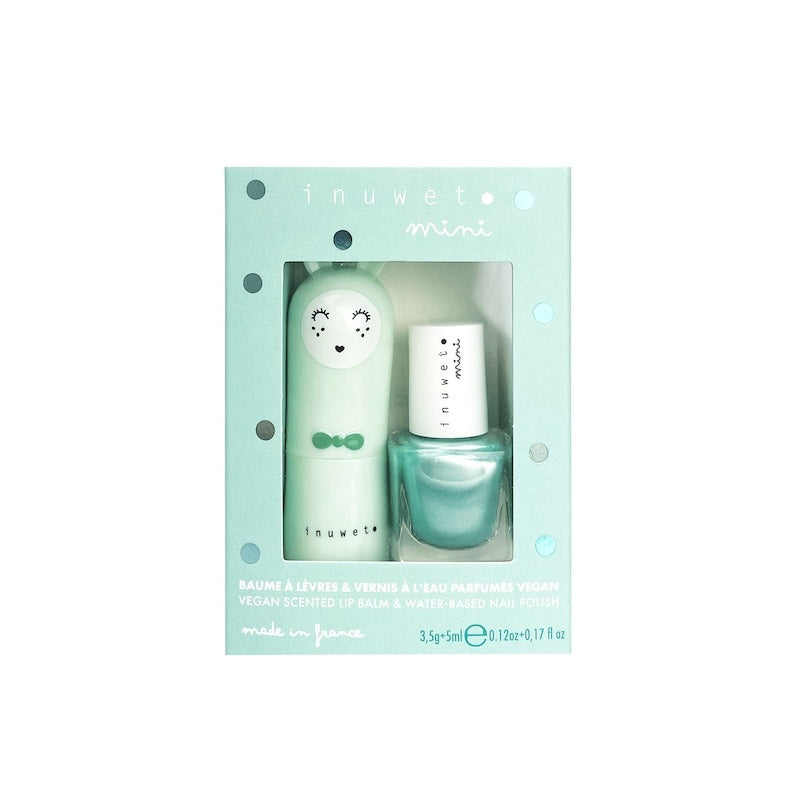 INUWET Set bálsamo labial + esmalte de uñas - Manzana