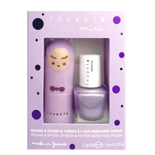 Lip balm + nail polish set - Cloud & Blueberry