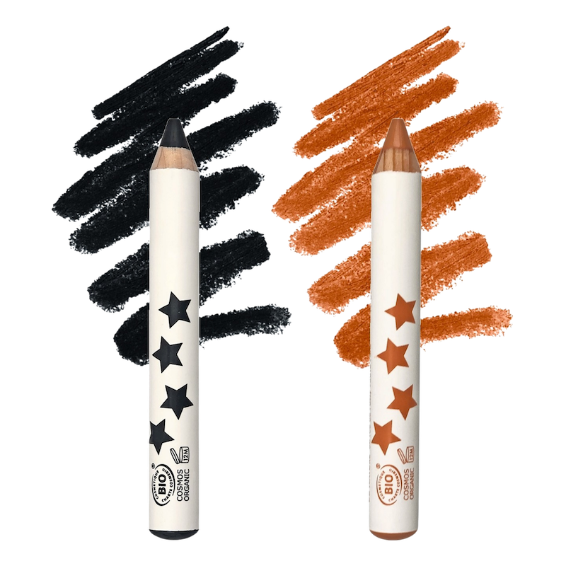 King of Fun Makeup Pencils Set - Black & Orange