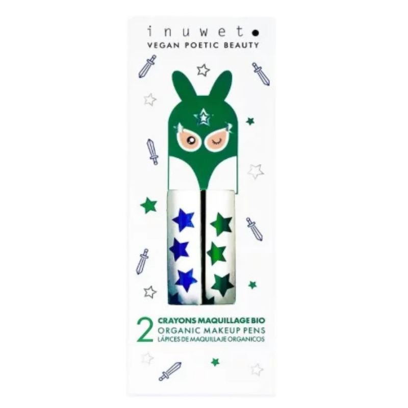 Set de 2 lápices maquillaje Heroboy - Azul y Verde