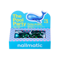 Envase azul con ballena, perlas de baño Animagic