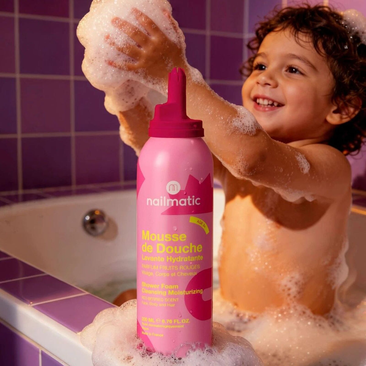 Nailmatic espuma de ducha frutos rojos 200 ml